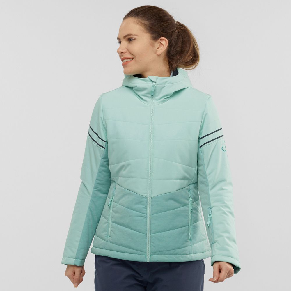 Salomon EDGE Chaqueta Esqui Mujer - Verde Menta - Colombia (56439-ISWN)